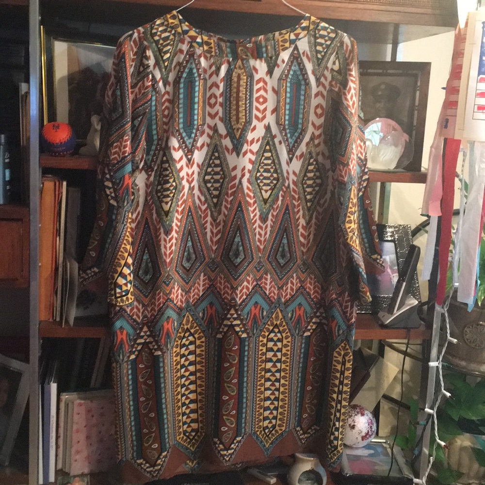 Tribal Print Mini Dress